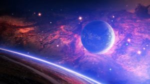 Planet Light Spots Space Desktop Background