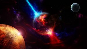 Space Planets Takeoff Explosion Desktop Background