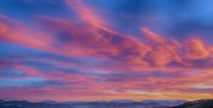Mountains During Sunset Background Wallpaper