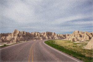 Asphalt Road Between Rocky Mountains Desktop Wallpapers