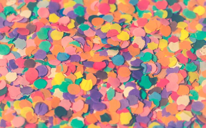 Assorted Colors Paper Cutouts Closeup Desktop Wallpapers